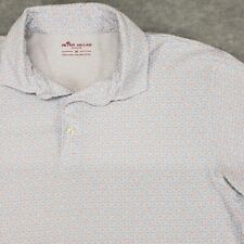 Peter Millar Seaside Golf Polo Mens Medium Seashell Micro Print Shirt Logo for sale  Shipping to South Africa