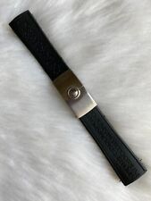 Pulseira de relógio de borracha Corum fivela de aço preta 23,5 mm 95% nova comprar usado  Enviando para Brazil