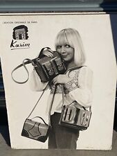 60s 70s Vintage Black & White Karim Handbags Advertising Signage Boards for sale  Shipping to South Africa
