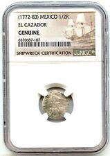 1772 Spanish 1/2 Reale Coin, El Cazador Shipwreck, NGC Graded Genuine, Historic! for sale  Albuquerque