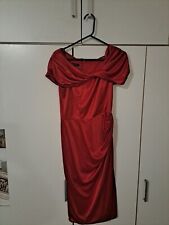 Kleid rot satin gebraucht kaufen  Bonn