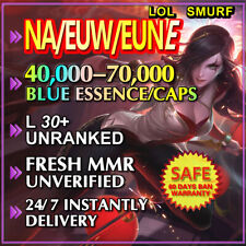 League of Legends LOL ACC NA EUW EUNE 🥇40K 50K 60K 70K BE CAPS Smurf Unranked, brukt til salgs  Frakt til Norway
