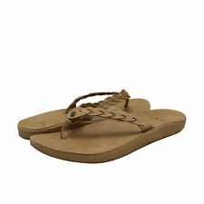 Usado, Sandálias de couro femininas Sanuk COSMIC YOGA JOY BRAID LX 1126873 TAN comprar usado  Enviando para Brazil