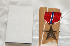  Decoración de medalla estrella de bronce en caja de la Segunda Guerra Mundial de Estados Unidos -- ¡COMO NUEVA con caja blanca de emisión! segunda mano  Embacar hacia Mexico