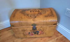 Used, Vintage Metal Steamer Trunk Storage Coffee Table for sale  Shipping to South Africa