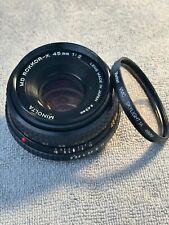Minolta MD Rokkor-x 45mm 1:2 Lens w/Skylight Filter for sale  Shipping to South Africa