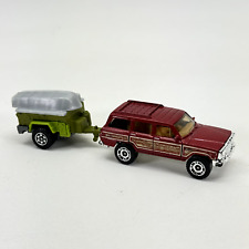 Lote de 2 Matchbox trailer de acampamento e Jeep Wagoneer vermelho solto 1:64 fundido comprar usado  Enviando para Brazil