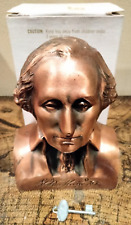 Vintage Metal Piggy Bank Bust George Washington with box and key! FREE SHIPPING, used for sale  Shipping to South Africa