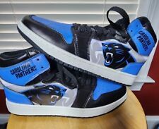 Tênis raro Carolina Panthers futebol personalizado estilo Air Jordan azul preto, usado comprar usado  Enviando para Brazil