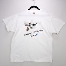 Vintage 2000s Y2K Microsoft Windows Encarta PC Extreme Tour White T Shirt XL for sale  Shipping to South Africa