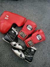 16oz Boxing gloves fly groin guard nike boxing boots  for sale  CWMBRAN