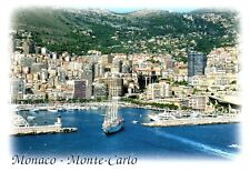 Aerial View of the Port of Monaco with a Tall Ship Leaving Port Postcard for sale  Shipping to South Africa