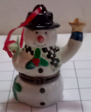 Ceramic snowman trinket for sale  New York