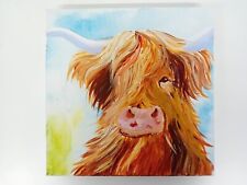 highland cow painting for sale  TIPTON