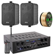 Receptor amplificador de áudio residencial Bluetooth Pyle PTA44BT, 2x 4" alto-falante 30W, fio comprar usado  Enviando para Brazil