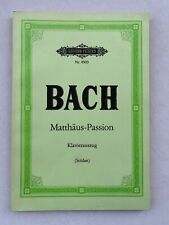 Noten bach matthäus gebraucht kaufen  Berlin