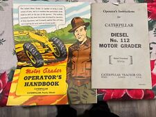 Caterpillar No. 112 Motor Grader Operator's Handbook & Instructions comic book for sale  Shipping to South Africa