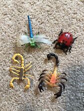 Lote de 4 juguetes educativos sin marca de insectos dama insecto libélula escorpión segunda mano  Embacar hacia Argentina