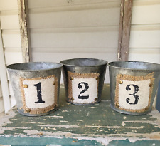 Planter buckets stenciled for sale  Shipping to Ireland