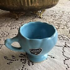 Hermosa taza azul de polvo vintage Camark cerámica Dematisse con pegatina original segunda mano  Embacar hacia Mexico