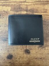 Usado, Billetera de cuero para hombre Gucci negra con logotipo de Gucci ranura para 8 tarjetas segunda mano  Embacar hacia Mexico