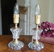 Pair Table Bedside lamps Vintage GLASS for sale  Shipping to South Africa