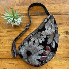 AmeriBag Healthy Back Bag Crossbody Sling in Floral Woven Tapestry, used for sale  Shipping to South Africa