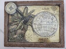 World Map Tropical Island 9"x7" 3d Wall Art Frame With Signature for sale  Shipping to South Africa