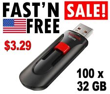 Lote de 100 unidades flash USB SanDisk Cruzer Glide 32 GB SDCZ60-032G 100 x 32 GB segunda mano  Embacar hacia Argentina