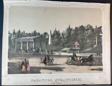 "Saratoga Schottisch" (ca. 1851) por Johann Munck -cena colorida do parque litho, usado comprar usado  Enviando para Brazil