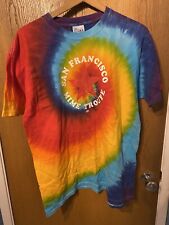 Camisa Arco Iris Vintage Corbata Die Camisa Gráfico Sam Francisco Mimo Troupe Grande, usado segunda mano  Embacar hacia Argentina