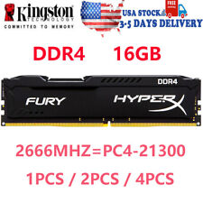 Usado, Memória RAM DIMM 288 pinos HyperX FURY DDR4 16GB 32GB 64GB 2666MHz PC4-21300 desktop comprar usado  Enviando para Brazil