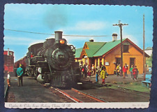 Cartão postal ca1980 Chama New México Cumbres & Toltec Scenic RR Train at Depot comprar usado  Enviando para Brazil