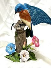 Danbury Mint Bird Figure Morning Arrival Blue Bird With Bug for sale  Hamburg