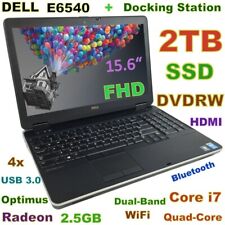 3D-Design DELL E6540 i7-Quad Fast 2TB SSD DVDRW 16GB 15.6 FHD HDMI + FREE Dock for sale  Shipping to South Africa