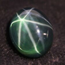 Piedras preciosas cabujón natural de zafiro estrella verde de 6 rayos con certificación de 7,95 quilates segunda mano  Embacar hacia Mexico