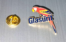 Glasurite pin parrot glazed ORIGINAL - dimensions 23x28mm, used for sale  Shipping to South Africa