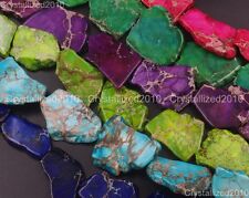 Pedra preciosa de jaspe sedimento marinho natural 25~40mm pepita de forma livre contas fatiadas 16"" comprar usado  Enviando para Brazil