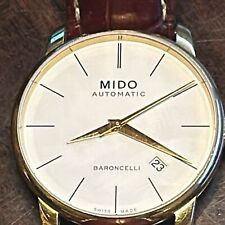 Relógio masculino MIDO Baroncelli automático mostrador branco M8600 comprar usado  Enviando para Brazil