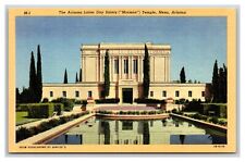 Cartão postal de linho Mormon Temple Mesa AZ Arizona UNP W11 comprar usado  Enviando para Brazil