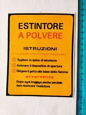 Adesivo estintore polvere usato  Italia