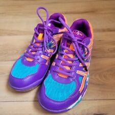 Lefus Tennis Badminton Court Shoes Purple Orange Turquoise Size 7 for sale  Shipping to South Africa