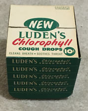 Vntg c1950's Luden's Chlorophyll Cough Drop Cardboard Store Counter Display Box for sale  Shipping to South Africa