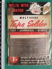 Retro Vintage Package Tin Lead tape solder Multicore solders ltd 1 shilling for sale  GRAVESEND