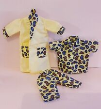 Ken Paisley Fashion, 3 Piece Pyjamas -Top Shorts & Gown. Vintage Barbie Clothes  for sale  IPSWICH