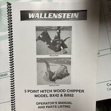 Wallenstein BX42 &BX62 Wood Chipper Operator’s Manual for sale  Shipping to South Africa