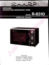 Vintage Sharp Carousel Convection Microwave Oven Model R-8310 Manual Rare for sale  Shipping to South Africa