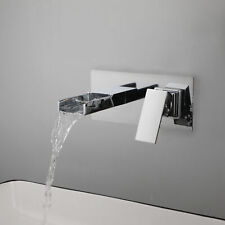 Chrome Bathroom Wall Mounted Basin Sink Mixer Waterfall Faucet Single Handle Tap for sale  Shipping to South Africa