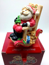 Usado, Bancada de trabalho do Papai Noel 1998 Papai Noel no balancim pintado à mão suporte de meia de Natal comprar usado  Enviando para Brazil