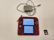 Consola Nintendo 2DS Pokémon Edición Roja Transparente con Accesorios - Tarjeta SD/pluma de 32 GB segunda mano  Embacar hacia Argentina